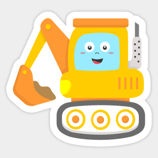 Excavator for Kids Sticker